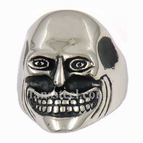FSR09W42 skull with glasses ring - Click Image to Close